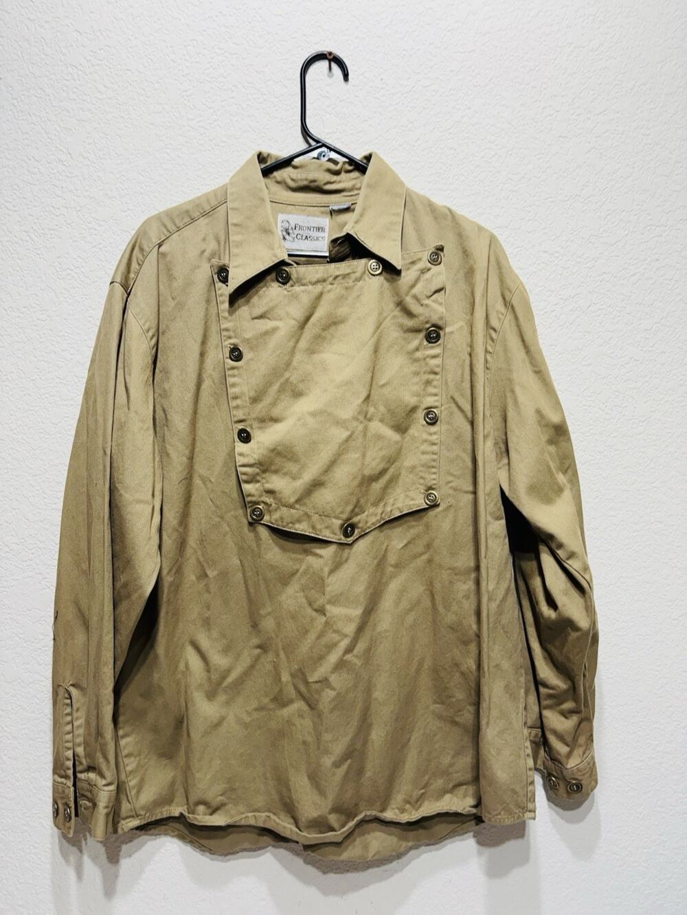 Frontier Classics Western Cowboy Shirt Tan Beige Extra Large